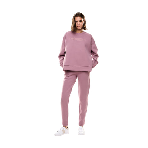 Tuta Donna con felpa girocollo e borchie decorative